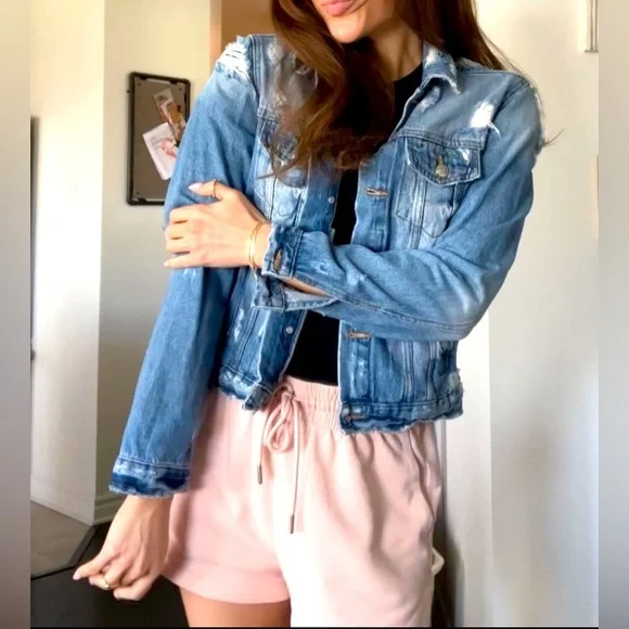 Distressed denim jacket - Picture 5 of 14